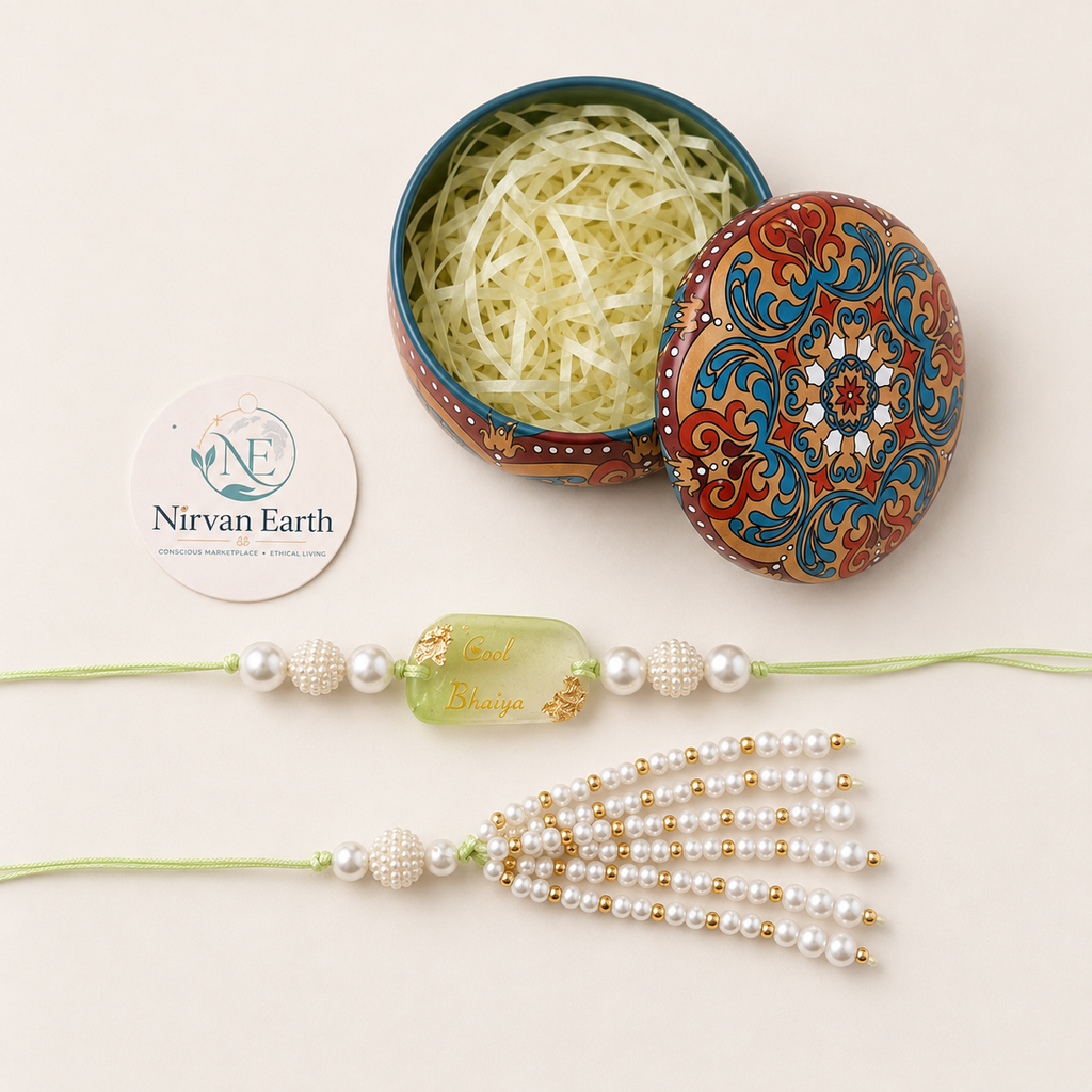 Cool Bhaiya Resin Rakhi & Bhabhi Lumba Set