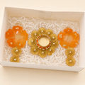Shubh Aarambh resin Shubh Labh and tealight holder gift set