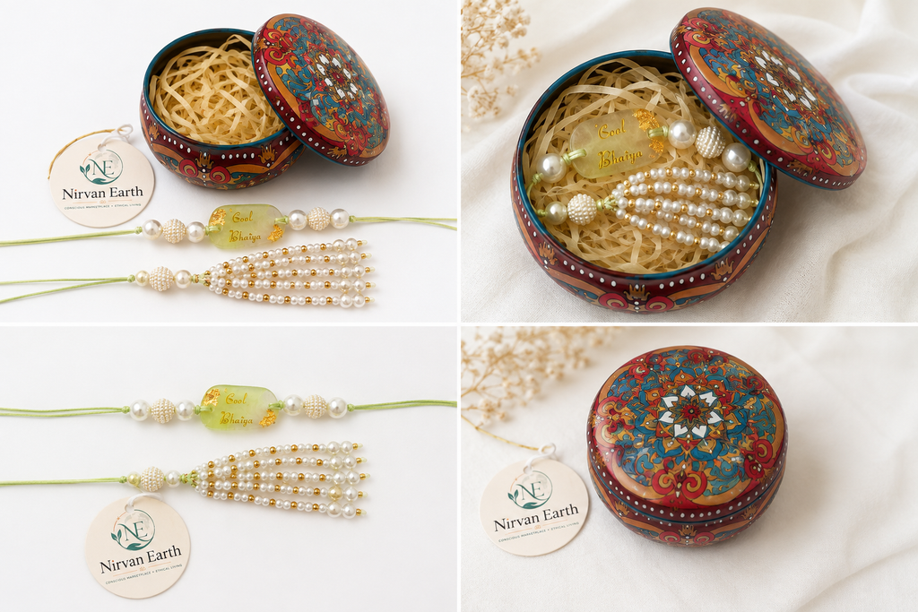 Cool Bhaiya Resin Rakhi & Bhabhi Lumba Set