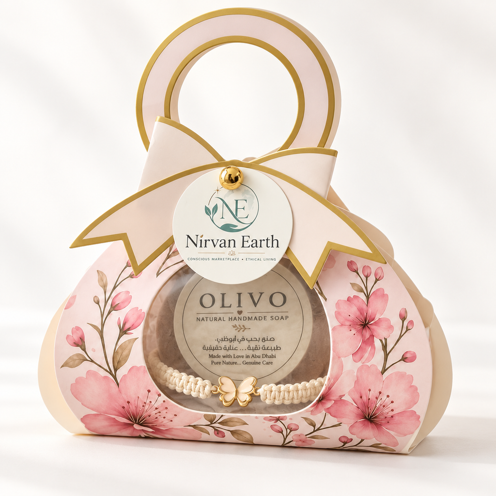 Bloom and Care Mini Gift for Her with Olivo soap and butterfly bracelet