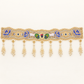 Nirvan Earth premium peacock and lotus festive toran with pearl tassels